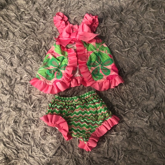 Mud Pie baby top and bloomers - Picture 2 of 4